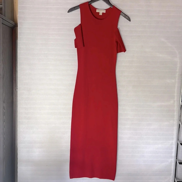 Michael Kors cold shoulder bodycon midi. Size XS - Picture 1 of 5